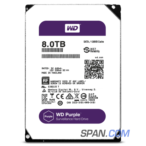 WD Surveillance HDD 8TB Drive WD80PUZX