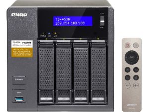 qnap ts-453a perfect plex surveillance and vm nas featuring 4k transcoding