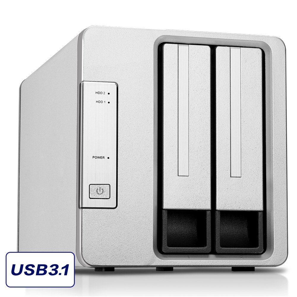 TerraMaster D2-310 USB Type C External Hard Drive RAID Enclosure USB3.1 RAID for HDD and SSD