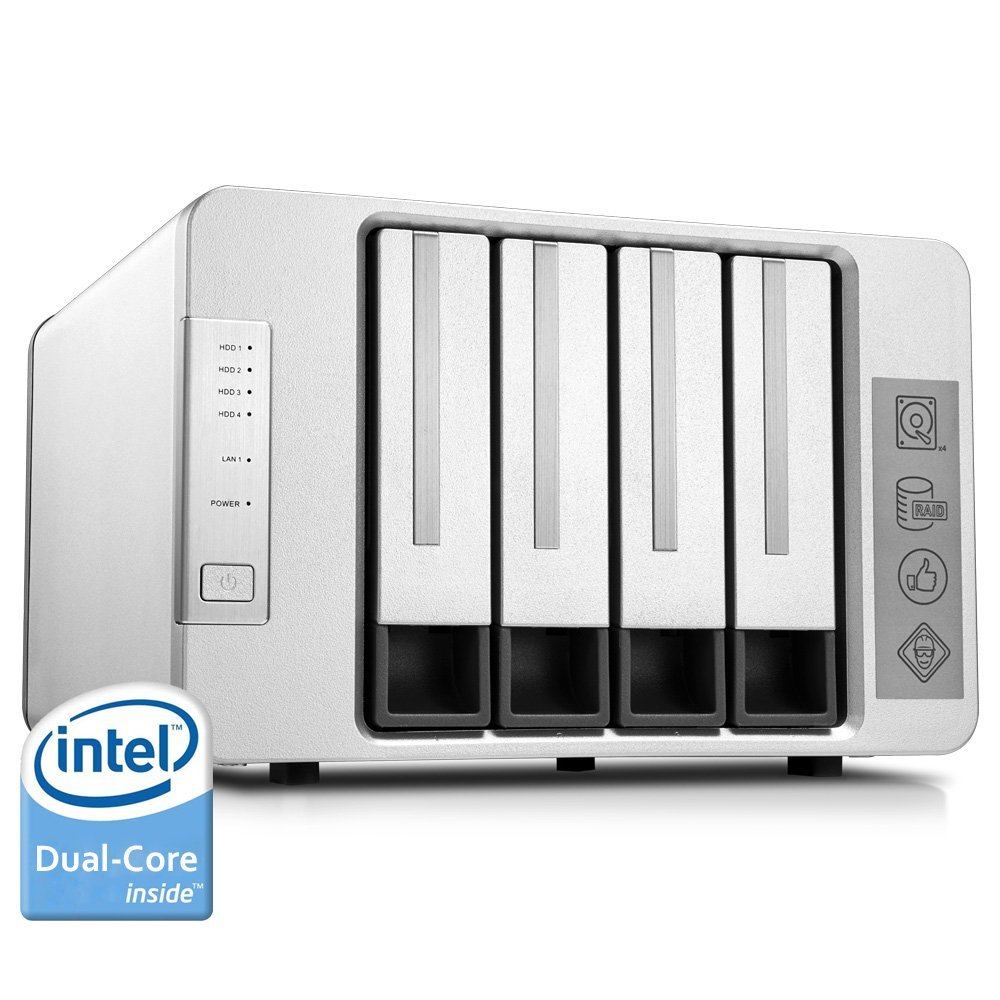 TerraMaster F4-220 NAS Server 4-Bay Intel Dual Core 2.41GHz 2GB RAM Network RAID Storage Enclosure HDD and SSD