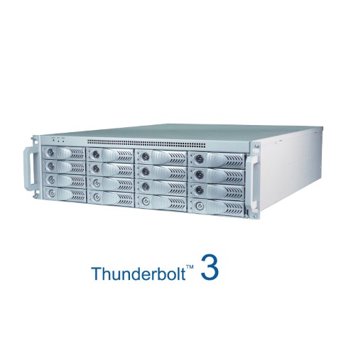 The Netstor NA333TB3 3U 16 bay Thunderbolt3 Storage and PCIe Expansion for Mac and Windows 2