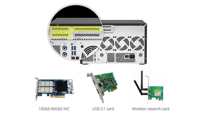 TVS-882BRT3 PCIe flexible expansion, to meet the multi-storage applications