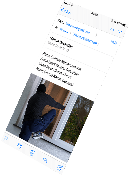 IP Camera Email Alert for CCTV NAS to your iPhone