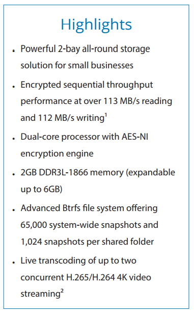 The Synology DS218+ 2-Bay Diskstation NAS Server – Specs And Details 0