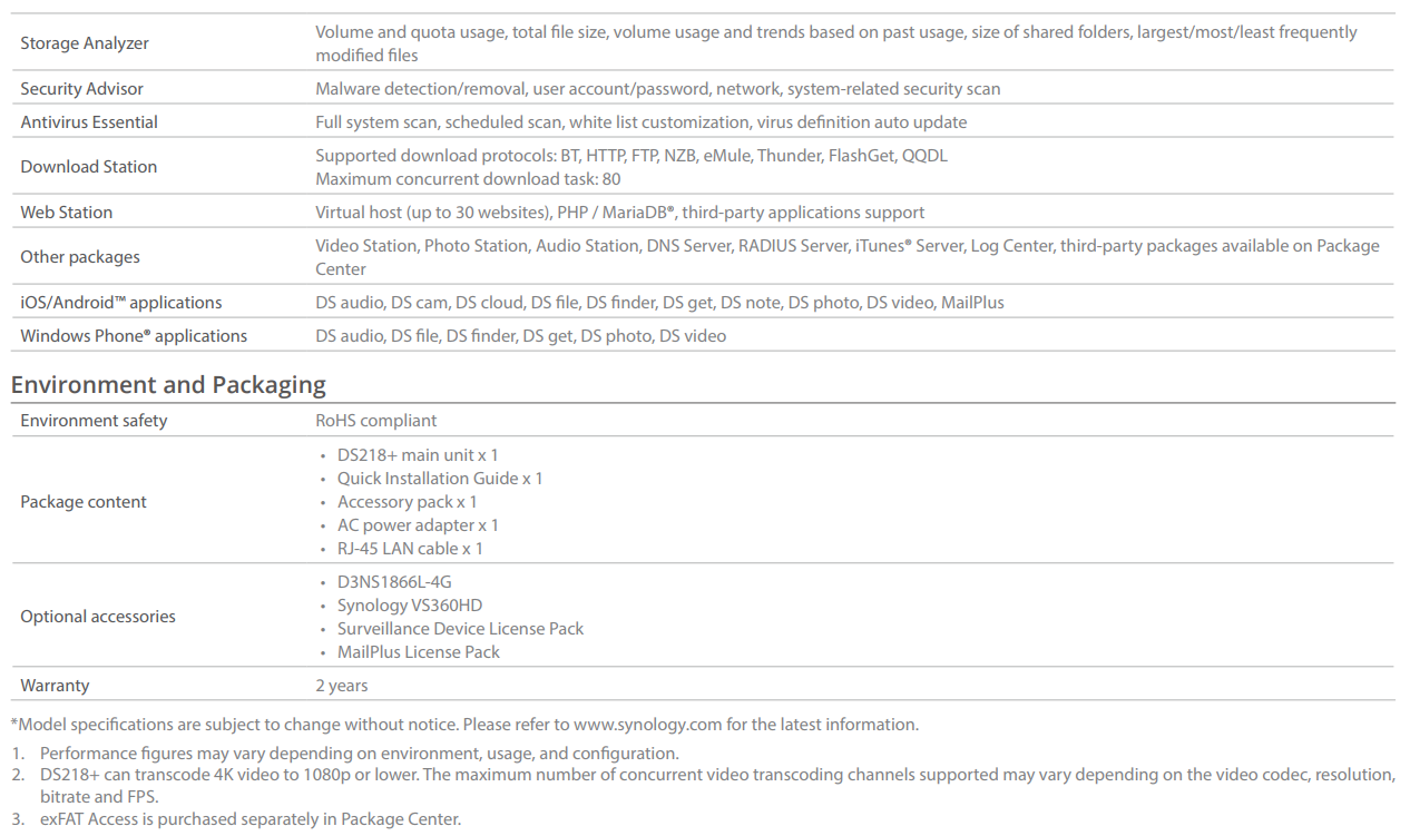 The Synology DS218+ 2-Bay Diskstation NAS Server – Specs And Details Revealed 5