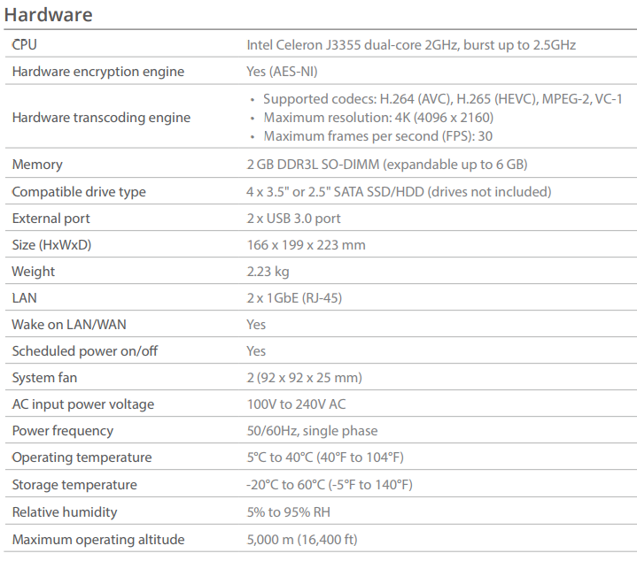 The Synology DS418PLAY 4-Bay 4K Multimedia NAS Server – Specs And