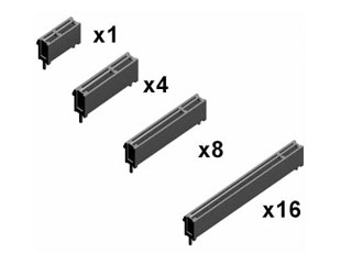 pcie express x1 x2 x4 x8 x16