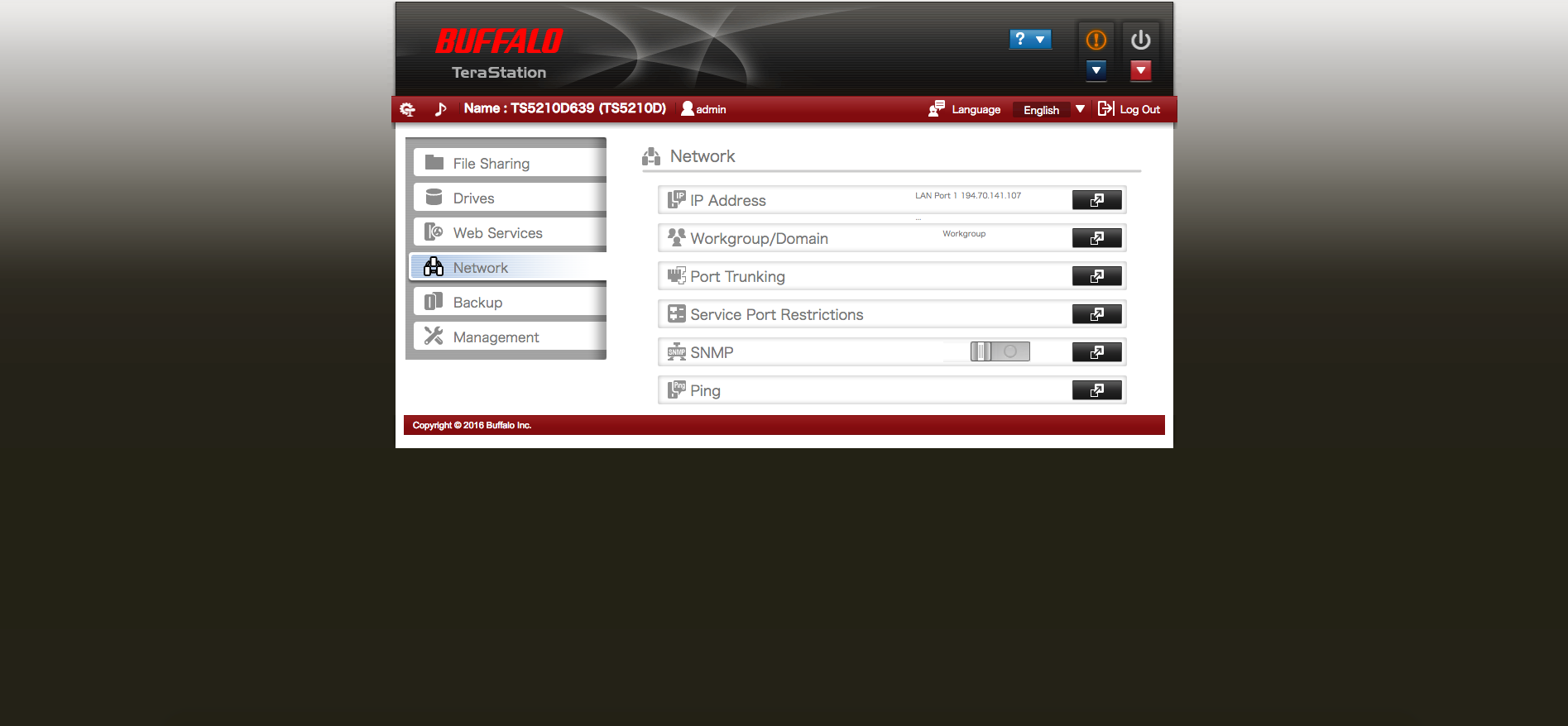 terramaster default admin password