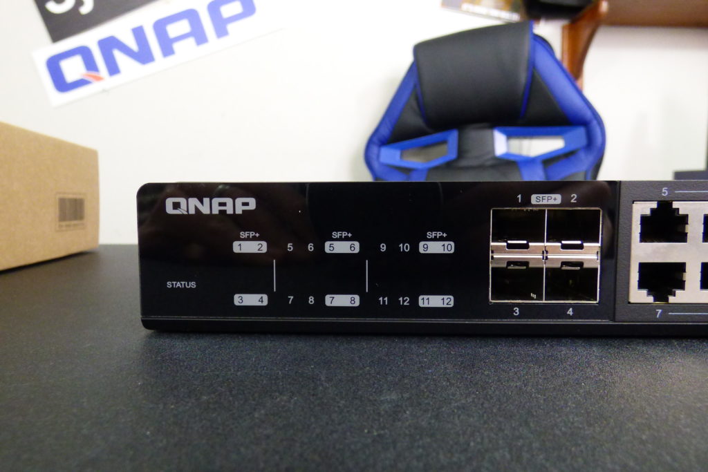 QNAP QSW-1208-8C-US 12-Port Unmanaged 10GbE Switch Twelve SFP+ with Shared  Eight 10GBASE-T Ports