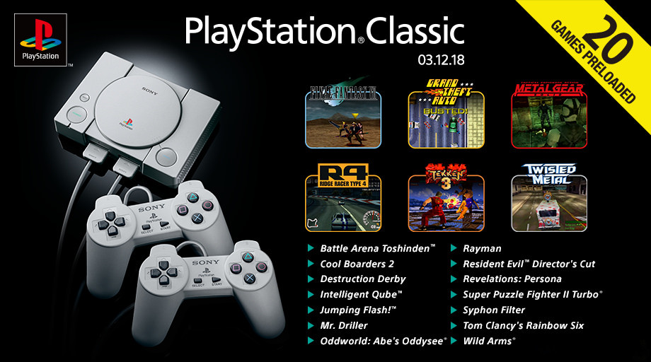 Ønske Nøjagtig komplet PlayStation Classic – ALL 20 Games Revealed – NAS Compares