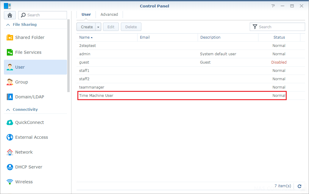 synology nas time machine long backup