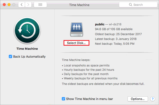 best disk format for mac time machine synology