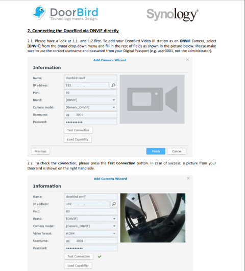 doorbell camera synology