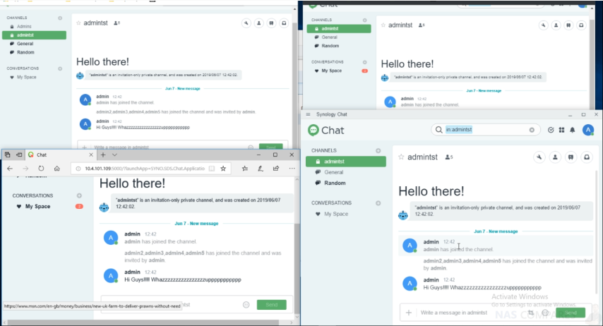 Synology Nas Chat 6 Windows Message Sent Nas Compares