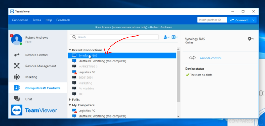 Настройка teamviewer на synology