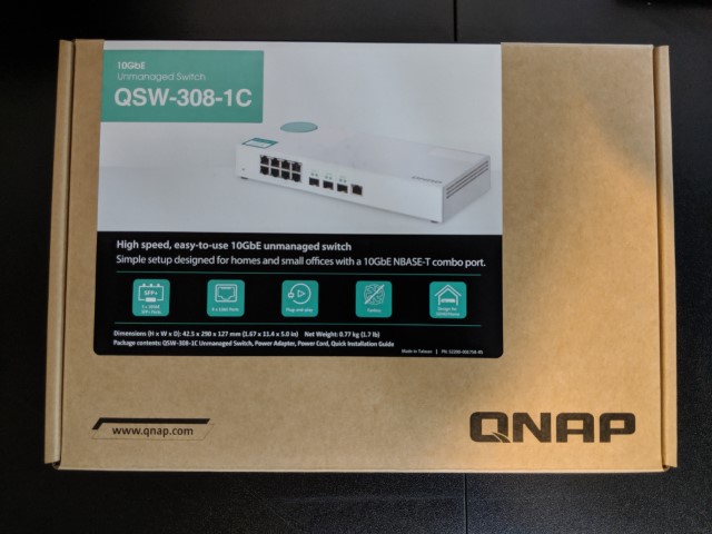 QNAP QSW-308-1C 10GbE Switch, with 3-Port 10G SFP+ (One 10GbE SFP