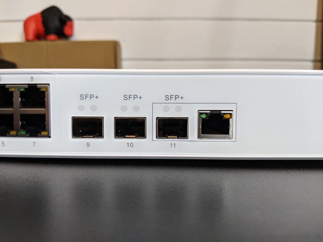 QNAP QSW-308-1C 10GbE Switch, with 3-Port 10G SFP+ (One 10GbE SFP+/RJ45  Combo Port) and 8-Port Gigabit Unmanaged Switch