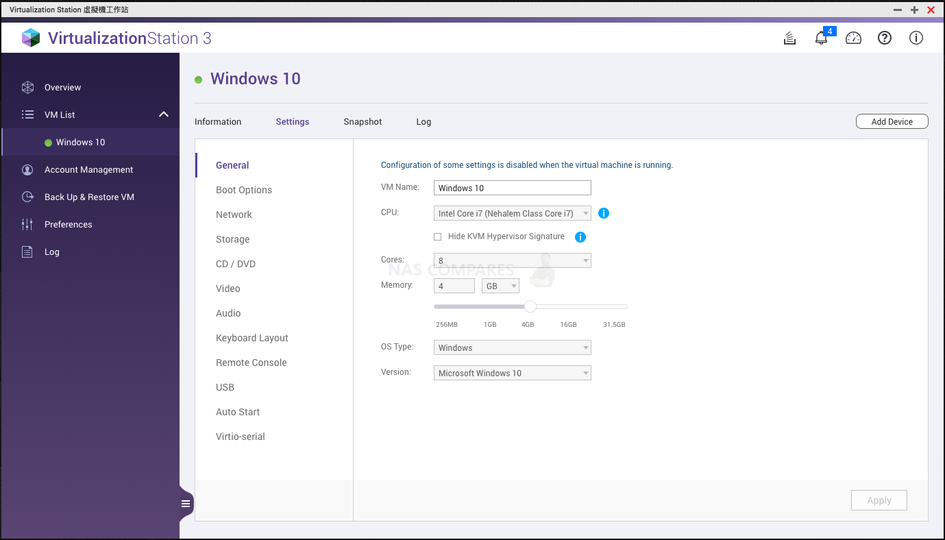 Asustor NAS – How to Create, Manage and Deploy a Windows 10 Virtual Machine  – NAS Compares