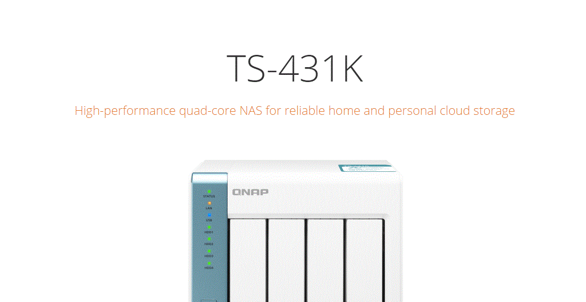 QNAP TS-131K, TS-231K and TS-431K NAS Drive Specifications