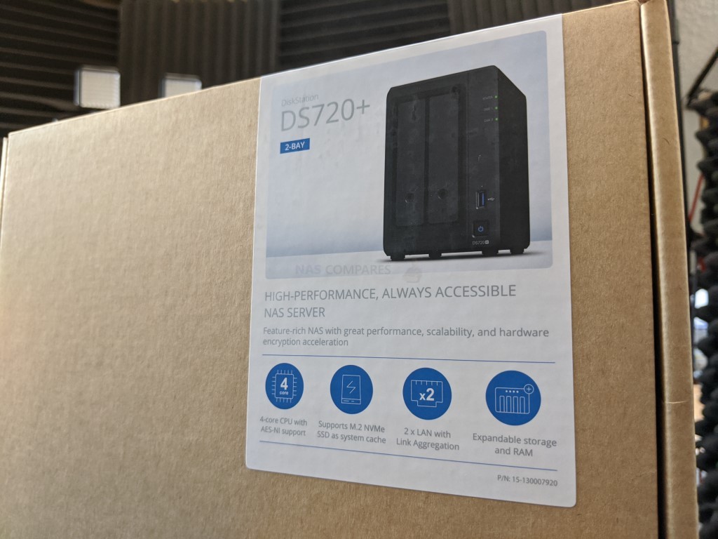 Synology DiskStation DS720+ NAS Server with Celeron 2.0GHz CPU, 6GB Memory,  8TB SSD Storage, 1TB M.2 NVMe SSD, x 1GbE LAN Ports, DSM Operating Syste 