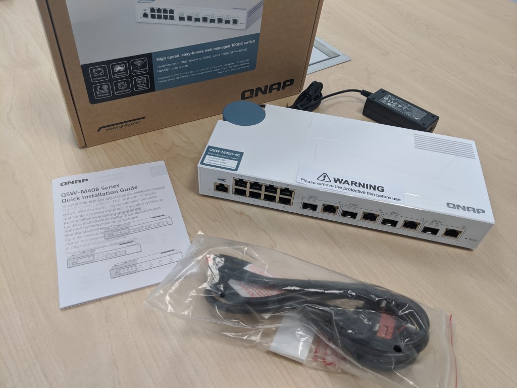 QNAP QSW-M408S 10GbE Managed Switch, with 4-Port 10G SFP+ and 8-Port Gigabit