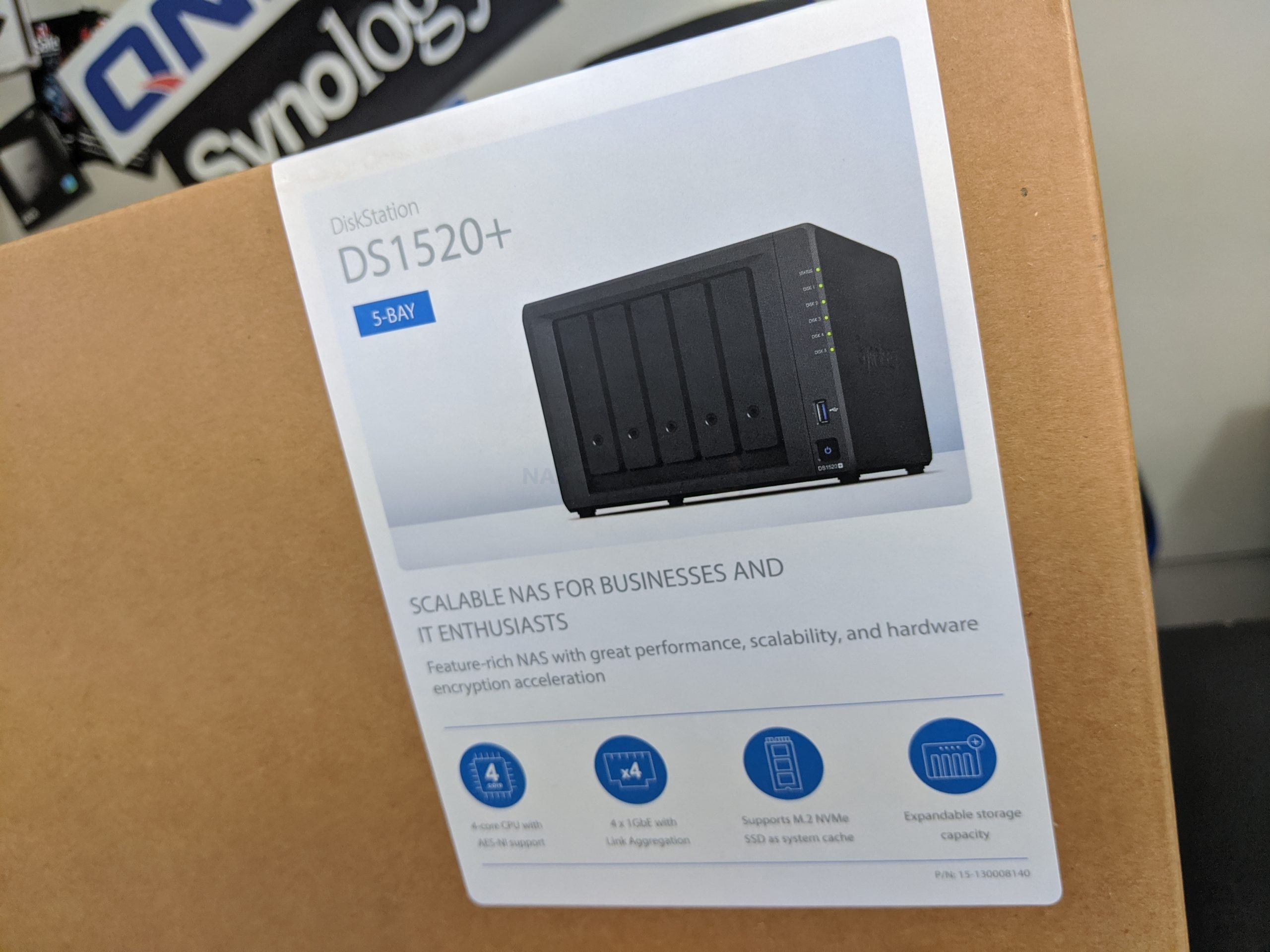 DS1520+ 5-Bay DiskStation Bundle with 8GB RAM and 30TB of PRO NAS Drives and 500GB 5 x 6TB NVME Cache Fully Assembled and Tested by CustomTechSales 2 x 250GB 