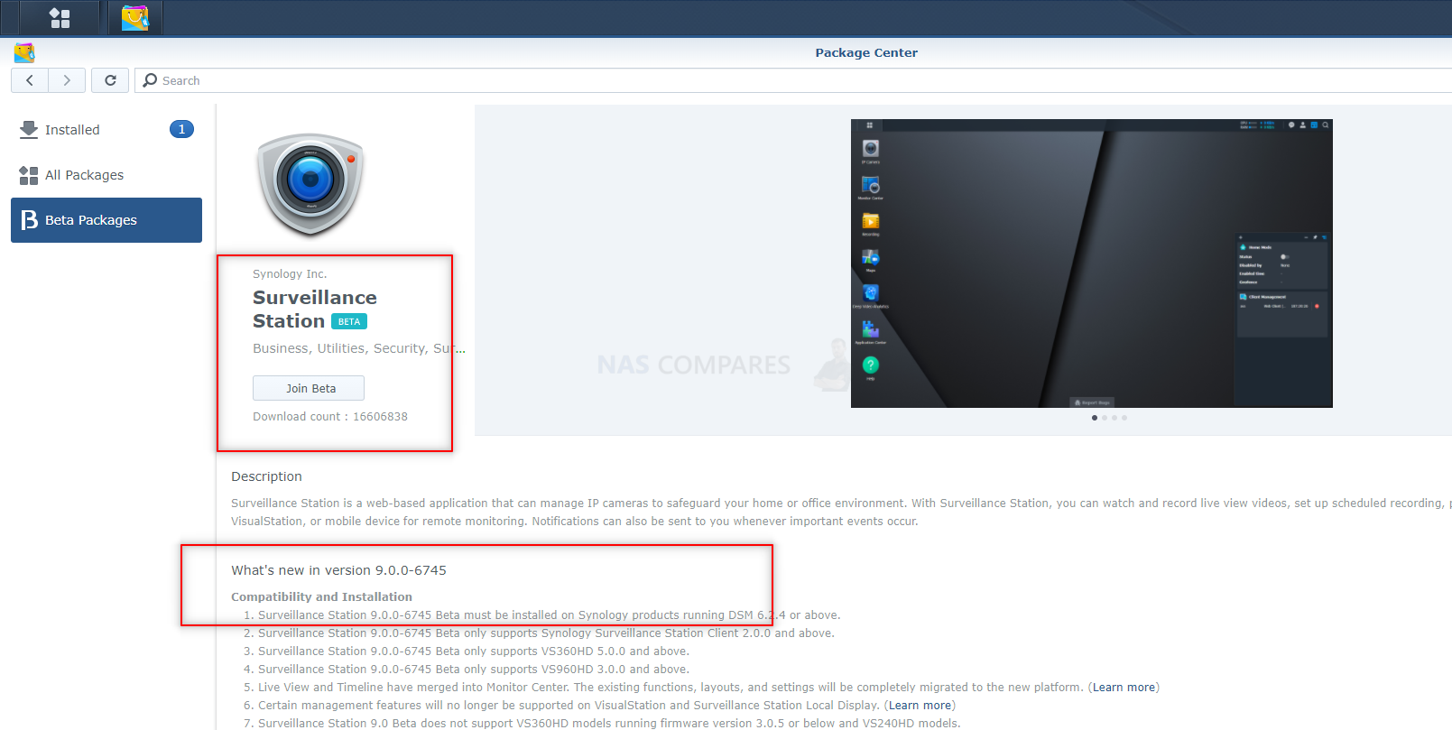 synology camera license move to new nas