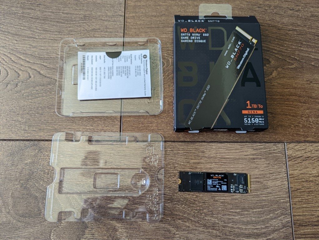WD Black SN770 1TB NVMe M.2 SSD