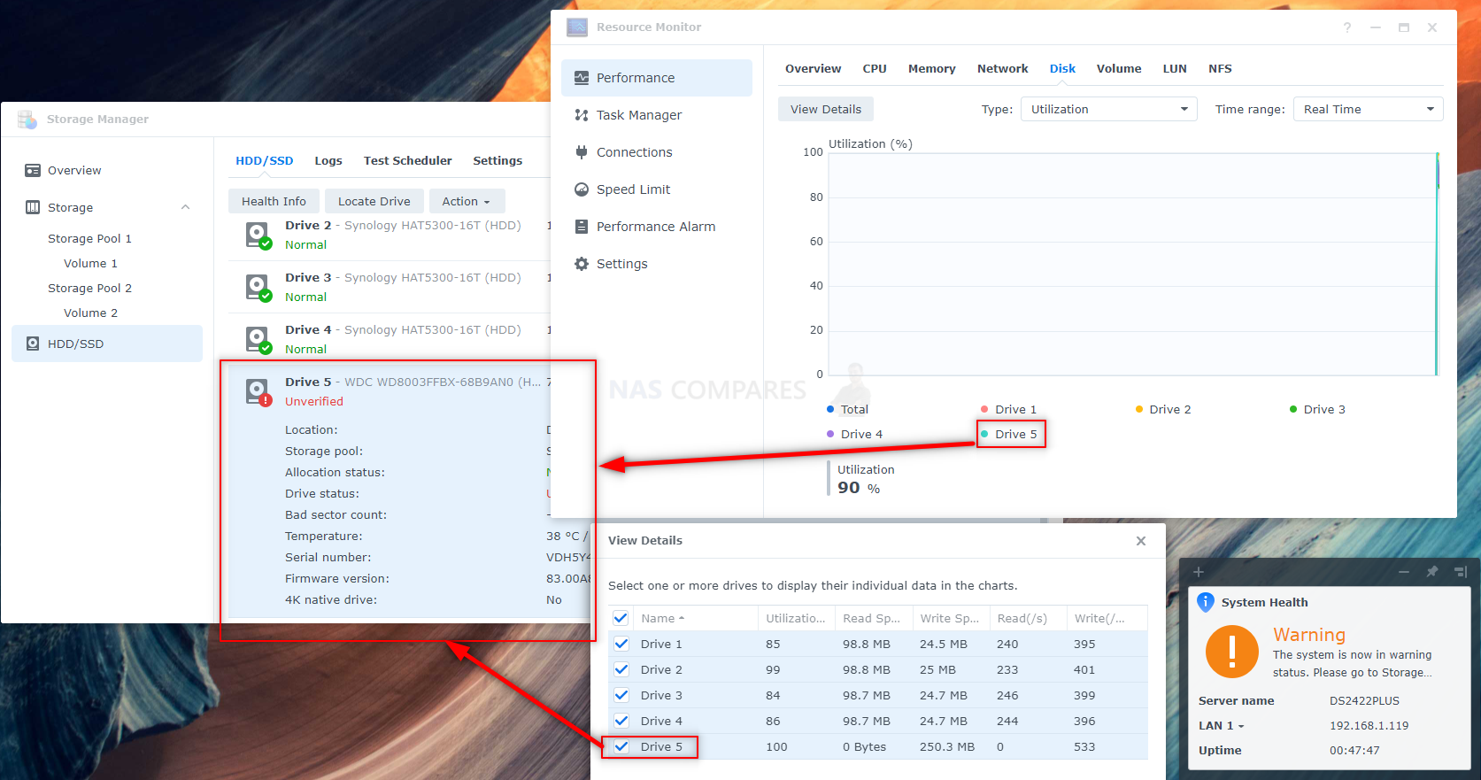 Synology Unverified Drive Experience 