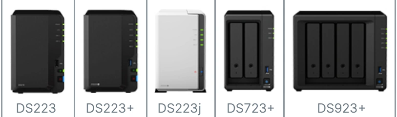 Synology DiskStation DS223 NAS Server with RTD1619B 1.7GHz CPU, 2GB Memory,  16TB HDD Storage, 1 x 1GbE LAN Port, DSM Operating System 