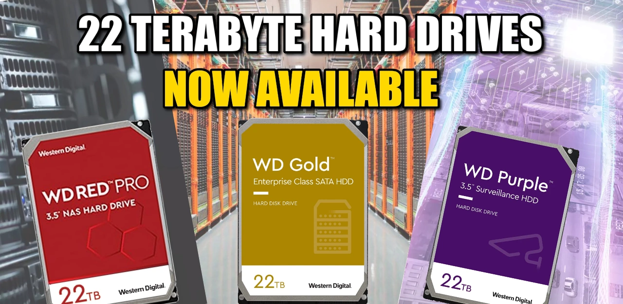 WD 22TB HDDs Released! Featuring the WD Gold WD221KRYZ, WD Red 