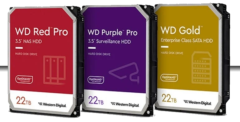 22TB WD Red Pro, WD Gold and WD Purple Hard Drive Released – NAS Compares