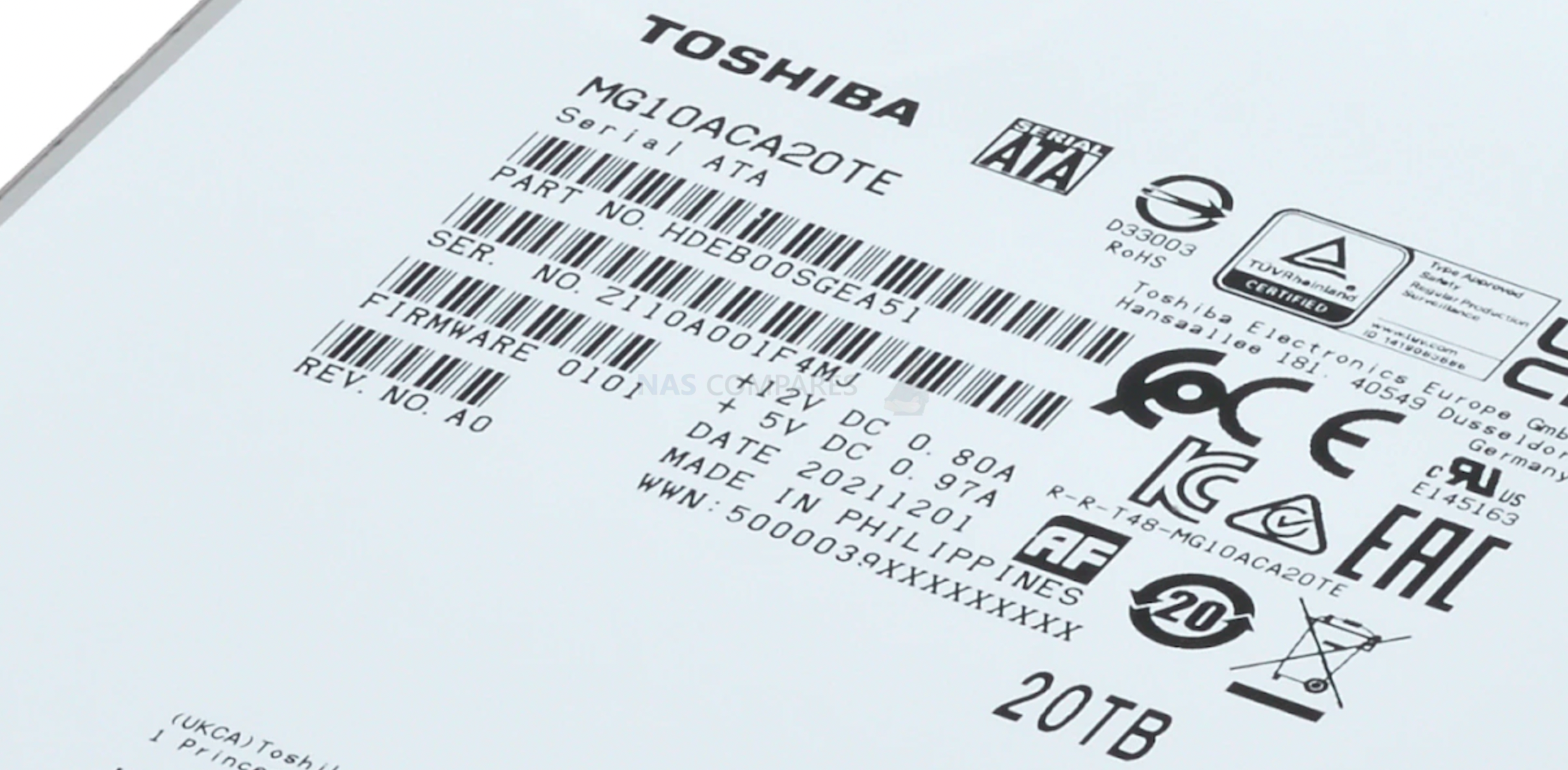Toshiba Announces 20TB MG10 Series Hard Disk Drives