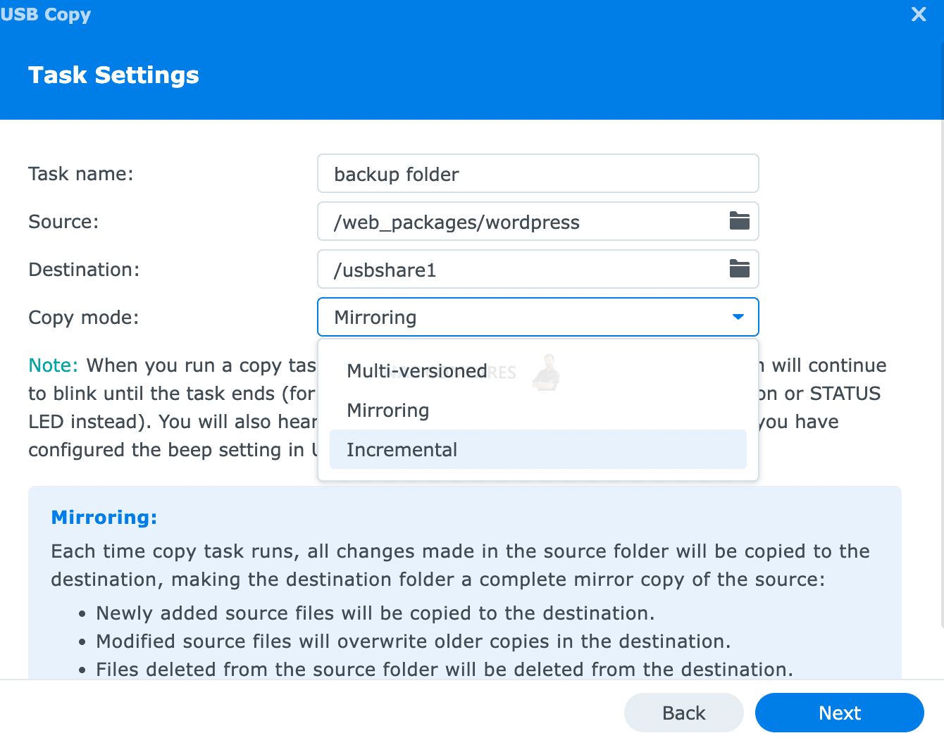 Qnap USB One Touch Copy versus Synology USB Copy