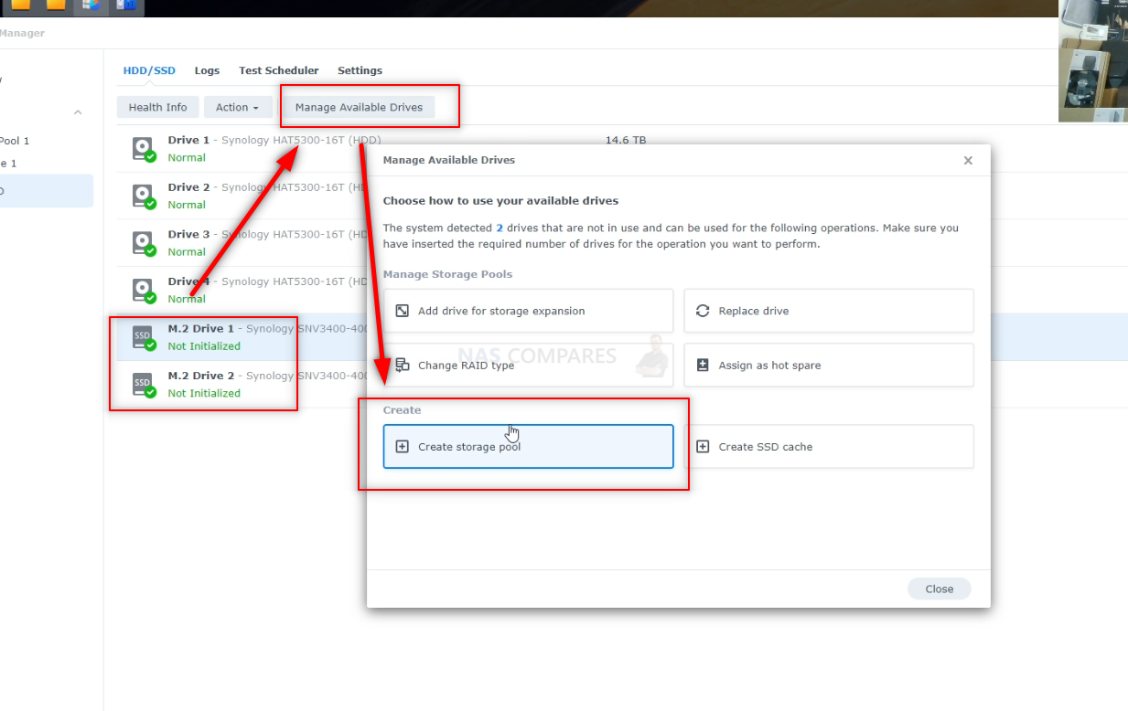 Create an M.2 NVMe SSD volume on your older Synology NAS