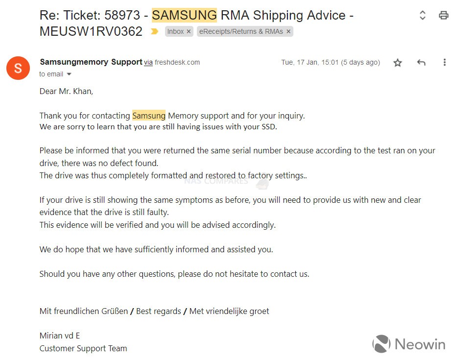 Failing Samsung 990 Pro and 980 Pro SSDs UPDATED – Official Response,  Replacements & More – NAS Compares