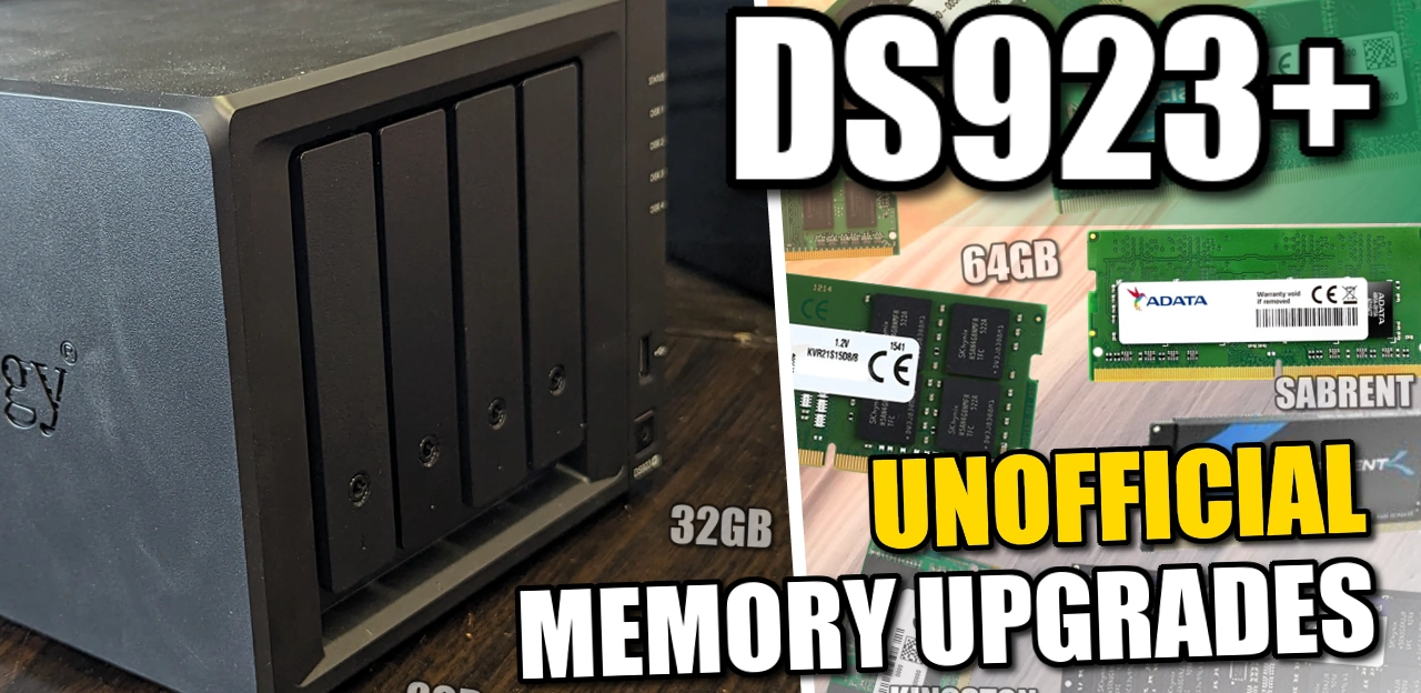 Synology DS923+ NAS Unofficial Memory Upgrades – Kingston, 64GB? – NAS Compares