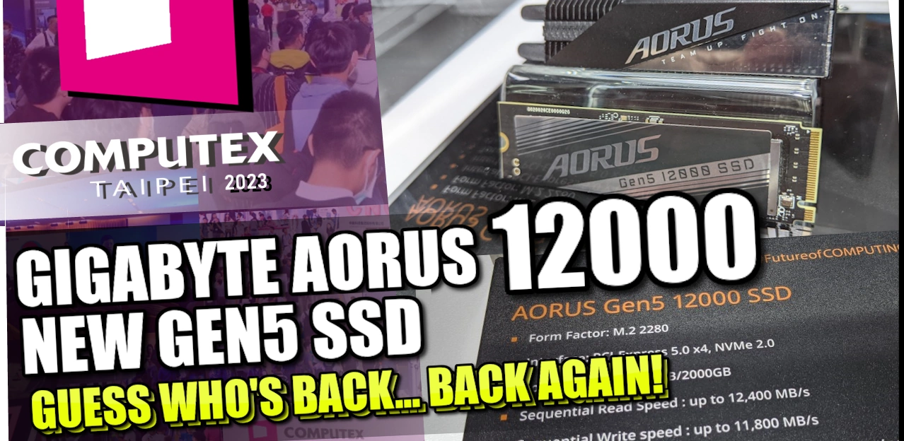 GIGABYTE AORUS Gen5 SSD 12000 SSD 2TB PCIe 5.0 NVMe M.2 Internal Solid  State Hard Drive with Read Speed Up to 12400MB/s, Write Speed Up to  11800MB/s, AG512K2TB 