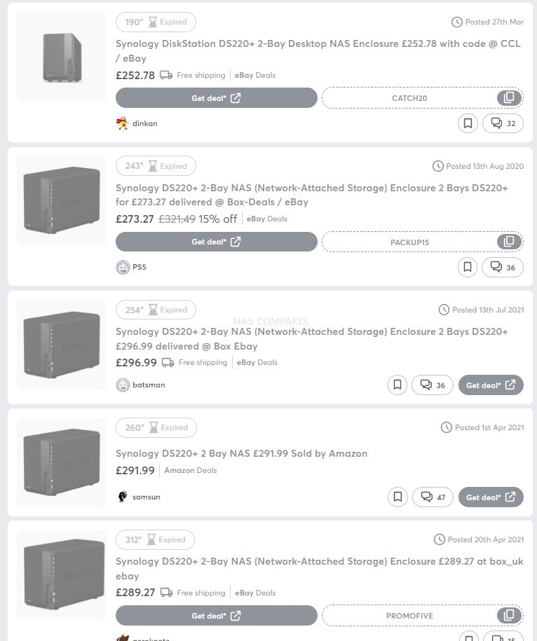 Synology DS220+ NAS 2 Bay Cloud Storage DiskStation With a dual-core 2.0GHz  processor 2GB DDR4 RAM Easy to use and manage