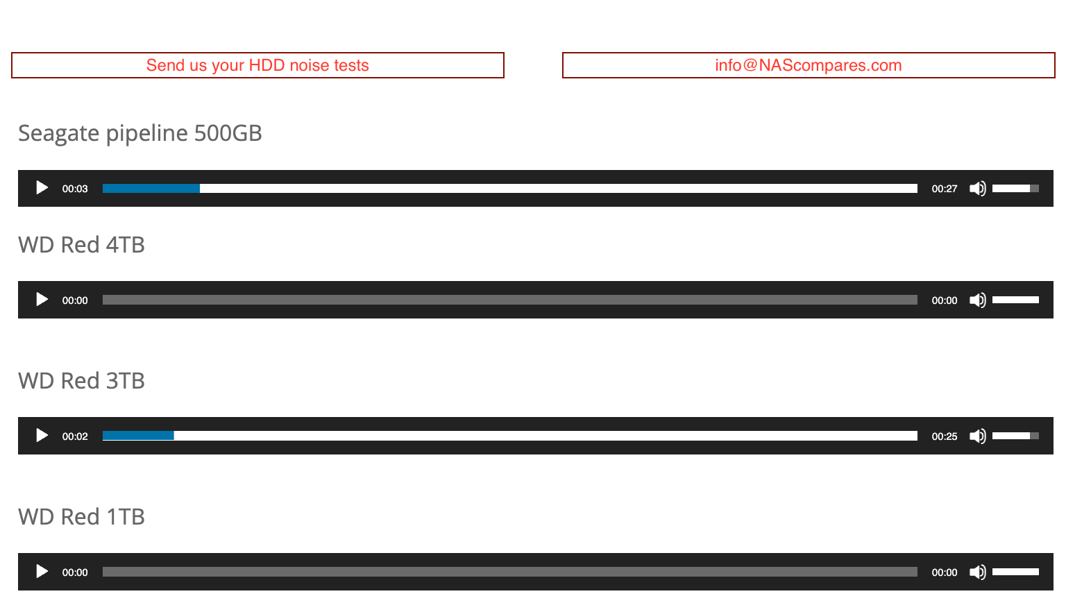 HDD noise